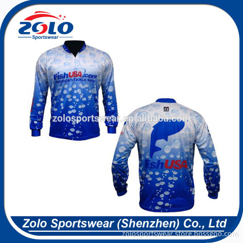 Cheap Custom Men's Sublimation Long Sleeve Fishing Shirt